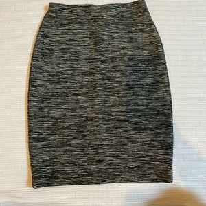 Black and white pencil skirt